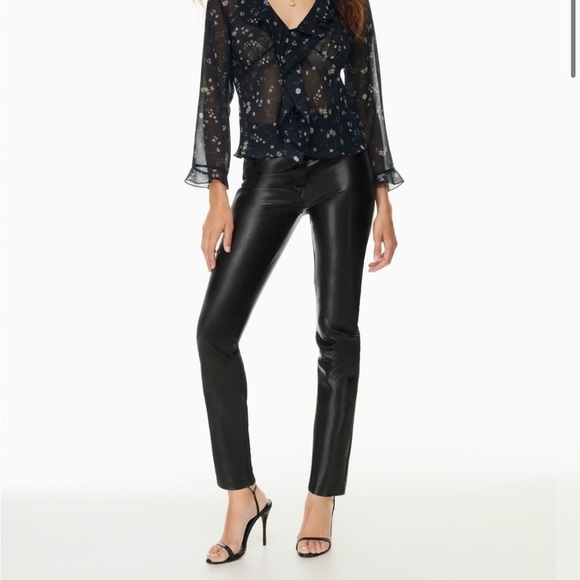 Aritzia Wilfred The Melina™ Slim Pant Vegan Leather - Picture 1 of 12
